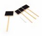 Nature Plantetiketten/plantenlabels - 4x - krijtbord - hout - 20,5 cm - steeketiketten