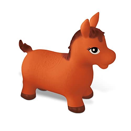 Mondo - Rijden ON Horse Toys zitspeelgoed voor kinderen, opblaasbaar paard voor paardrijden, springdier, hoge kwaliteit-09689, kleur bruin, 9689