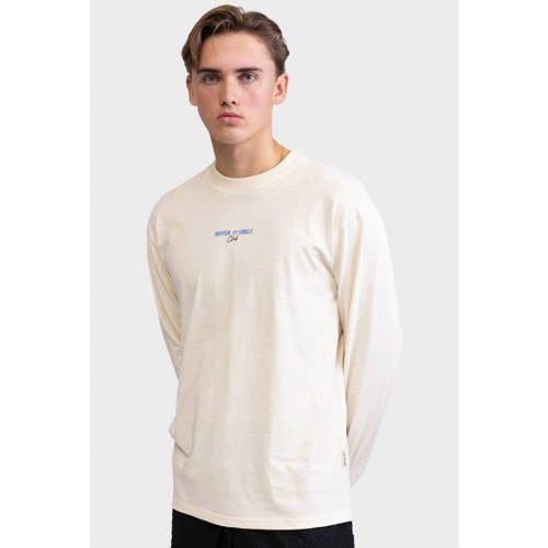 Redefined Rebel boxy T-shirt met backprint - ecru