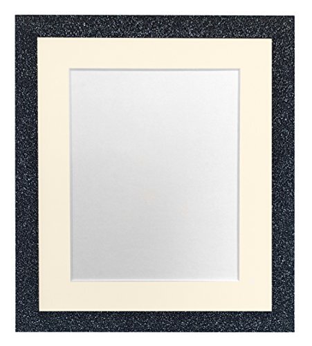 FRAMES BY POST FRAMES VAN POST Glitz antraciet fotolijstje met Ivoorbevestiging 14 x 11 beeldformaat 12 x 8 inch kunststof glas