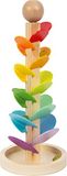 small foot sound marble train rainbow motor skills game for children, wooden, incl. 4 marbles, from 3 years, 1187