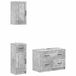 vidaXL - Set de 3 pièces - meuble de salle de bain - UTRECHT - Gris béton - Bois traité