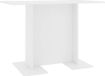 Table à manger bois traité blanc 110x60x75 cm