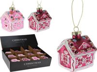 Nampook Merkloos Huisje hangoudeco 8 cm 2ass kl Karton