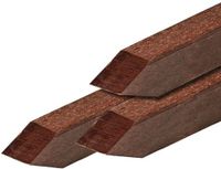 Merkloos Tuindeco Paal hardhout geschaafd gepunt 6,5x6,5x250 cm