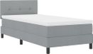 vidaXL Boxspring Bed Lichtgrijs 90 x 190 cm Stof