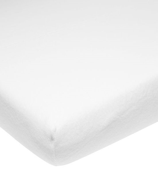 Meyco molton stretch hoeslaken co-sleeper - 50x90 cm - wit wit