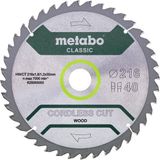 Metabo zaagblad "cordless cut wood - classic" - 216x1,8/1,2x30 Z40 WZ 5° - 1 stuk