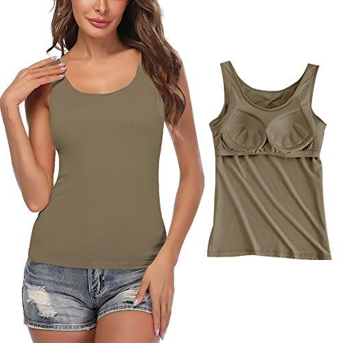 STARBILD Dames Tanktop Gewatteerd Mouwloos Basic Hemd