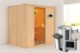 Karibu Fanja Sauna porte en verre bronze poêle 3,6 kW commande externe