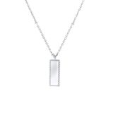 Lucardi Dames Zilveren ketting met hanger - Ketting - 925 Zilver - Zilverkleurig - 47 cm