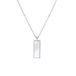 Lucardi Dames Zilveren ketting met hanger - Ketting - 925 Zilver - Zilverkleurig - 47 cm