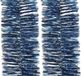 Decoris Kerstslinger - 2x - Donkerblauw - Glanzend Lametta - 270 cm