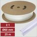 Electronic Garage EG25CA059 Gaine thermorétractable sans colle transparente 60 mm 30 mm Taux de rétreint:2:1 25 m