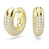 Swarovski Dextera ringoorbellen, S, Wit, Goudkleurige toplaag