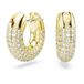 Swarovski Dextera ringoorbellen, S, Wit, Goudkleurige toplaag