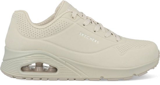 SKECHERS Street Uno dames sneaker - Beige wit - Maat 37