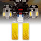 Diamond Refractive 3D-stickers, rechthoekig, geel, 2 stuks