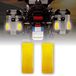 Diamond Refractive 3D-stickers, rechthoekig, geel, 2 stuks