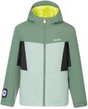 Regatta Waterdicht kinderjack Beamz 8-9 jaar donker bos/gletsjer(wilde limoen)