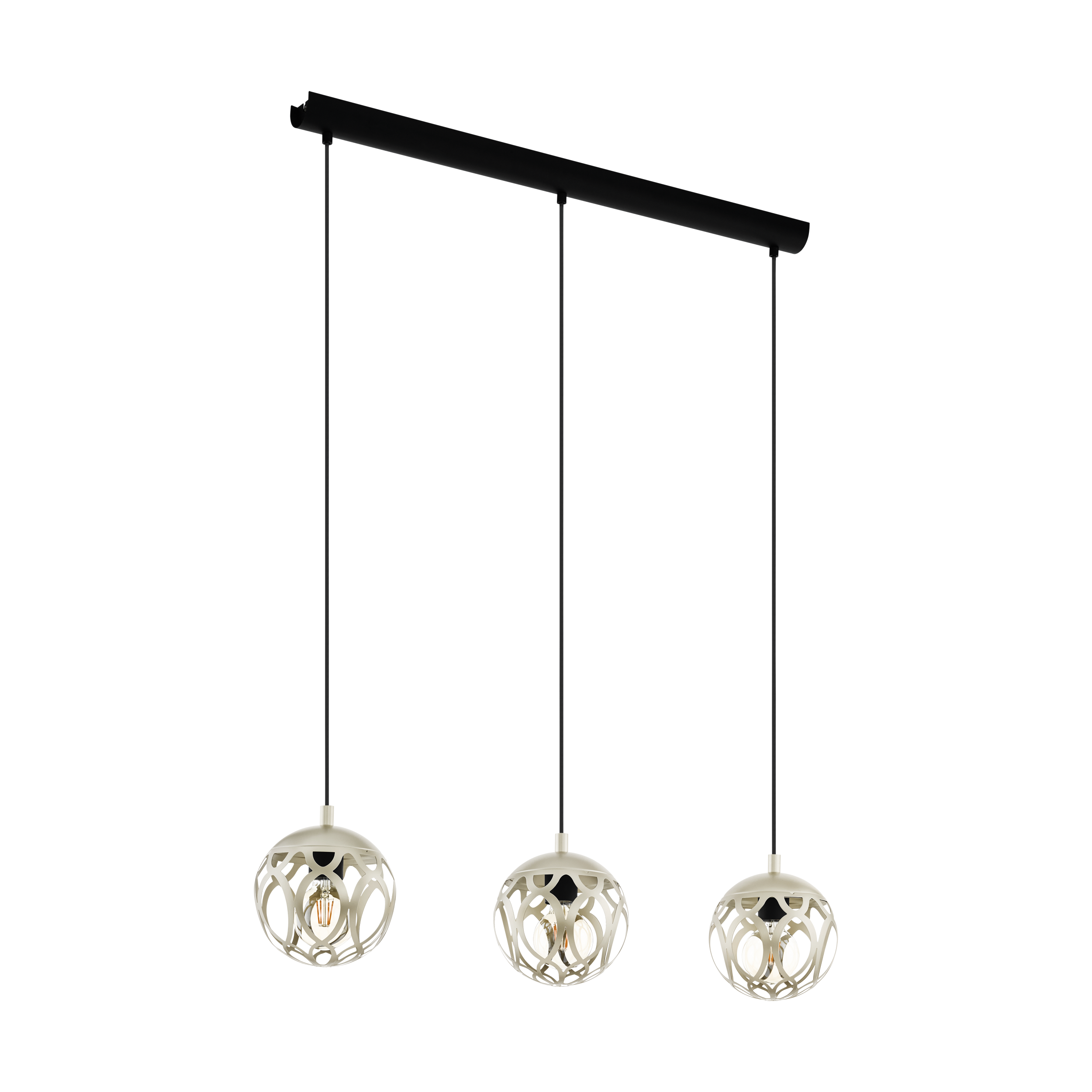 EGLO Mirtazza Hanglamp - Zwart - E27 - 88 cm