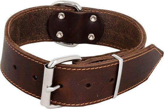 Jack And Vanilla Vetleder Brede Halsband - Bruin - 50mmx70cm - Hond