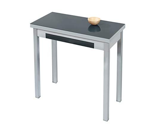 ASTIMESA Type boek keukentafel metaal zwart 90 x 50 cm