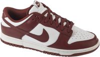 Nike Dunk Low Retro Heren Sneakers Leer Wit-Rood DV0833-115