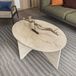 Decorotika Solo Ovale Salontafel – 100 x 70 x 42 cm – Travertin Look – Modern Design