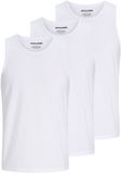 Jack & Jones Jacjones Lot de 3 débardeurs basiques pour homme W Jacjones Basic Tank Top W (Lot de 3), Blanc., M