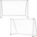 HITGROW SP. Z O.O. 2x But de football en PVC avec Rebounder 180 x 120 x 80 cm Blanc
