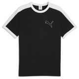 PUMA T7 Love Of The Cat Ringer T-shirt voor Heren, Zwart, Maat S