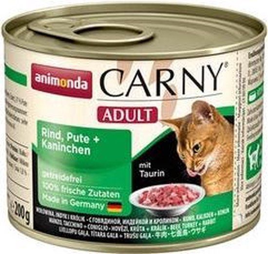 Animonda Carny Adult Kattenvoer - Rund met Kalkoen en Konijn - 6 x 200g