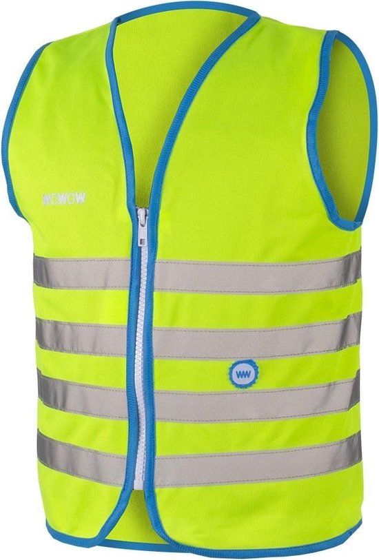 Wowow Veiligheidshesje kind met rits EN 1150 - Fun Fietsjas - Maat S - Unisex - groen