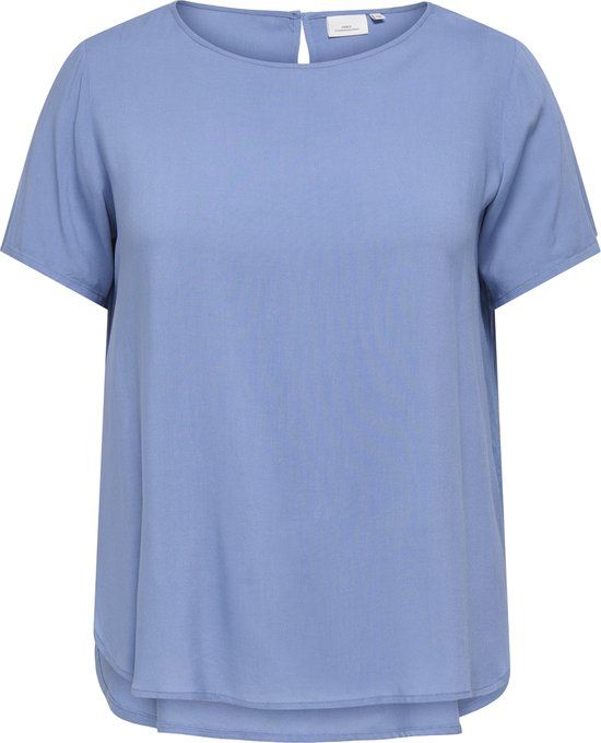 ONLY CARMAKOMA CARVICO LIFE S/S TOP VIS WVN Blouse Vrouwen 44 Riviera