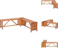 vidaXL Tuinhoekbank met plantenbak - Massief acaciahout - 117x117x40 cm