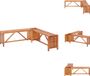 vidaXL Tuinhoekbank met plantenbak - Massief acaciahout - 117x117x40 cm