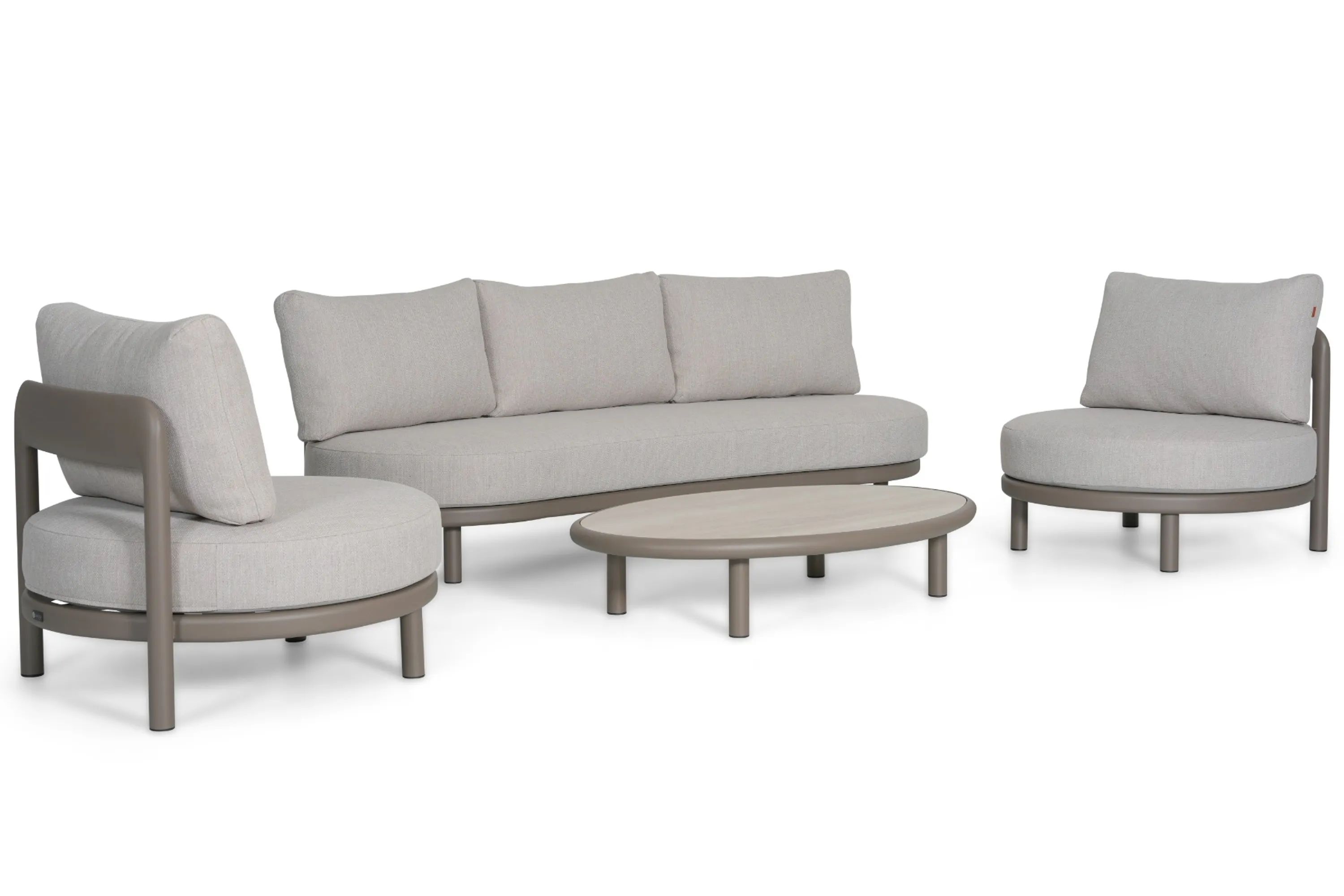 Santika Furniture Santika Wave stoel-bank loungeset 4-delig