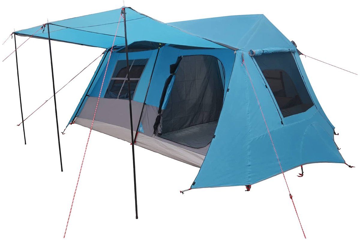 vidaXL Tunneltent Blauw 400 x 278 x 182 cm