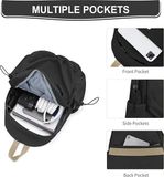 Sac à dos multifonctionnel, sac à dos pour ordinateur portable, sac à dos d'école, toile, imperméable, unisexe, uni