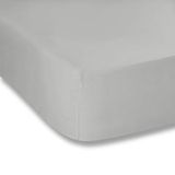 Plain Dyed Dark Grey hoeslaken, 135 x 200 cm, 100% percale katoen