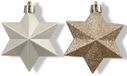 Decoris Ster kunststof L9b9h12 cm parel 12 st Shatterproof Decoris