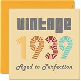 84e Vintage 1939 Aged To Perfection 84e Verjaardagskaarten