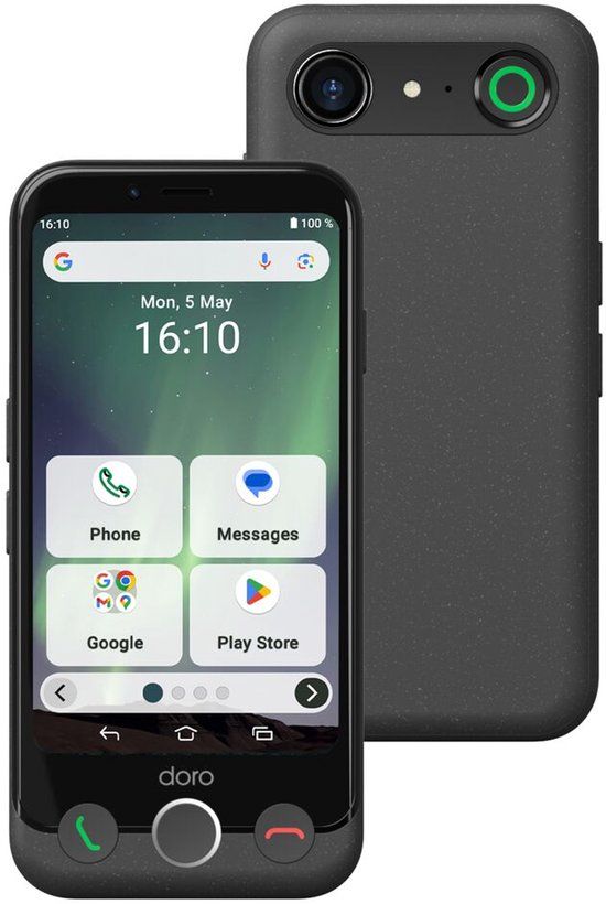 Doro Aurora A10 4.5" Dual SIM Android 14 4G 64GB Zwart