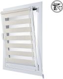 Storesdeco - EasyFix Duo rolgordijnen, rolgordijn zonder boren, Linnen, 90x180 cm