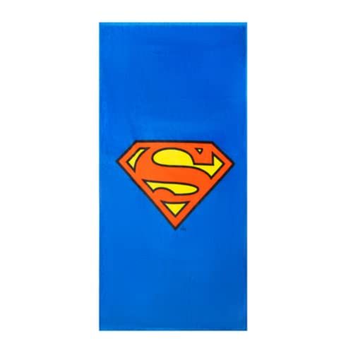 Franco Collectibles Superman Super zacht katoenen bad/zwembad/strandlaken, 152,4 x 76,2 cm, (officieel) WB Product