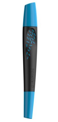 Schneider Breeze Rollerball Pen - Blue Ink - Black/Blue - Medium Point - Refillable