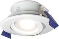 HOFTRONIC Lima LED inbouwspot - 4 Watt - 345 Lumen - 6500K Daglicht Wit - GU10 - Dimbaar - Rond - Kantelbaar - IP65 Waterdicht - Wit