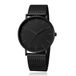 LGT JWLS Montre vintage pour homme - Bracelet en maille de luxe - Entièrement noir