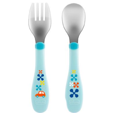 Chicco Eerste bestekset RVS Boy 18M+ - Blauw